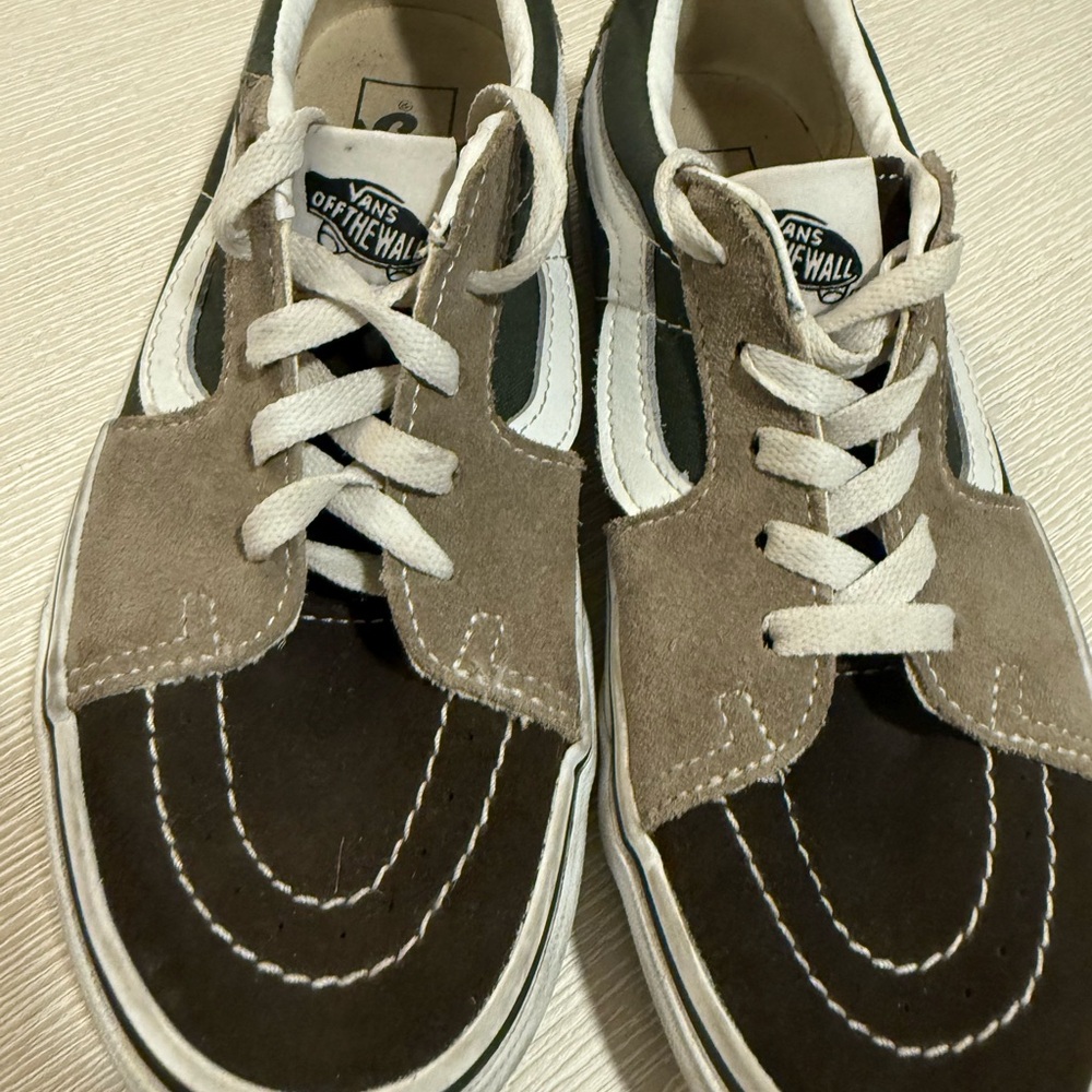 Vans Two-Tone Brown and White Sneakers